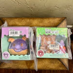 2 Figment Fig-Clair & Gingerbread Cookie Disney Munchlings Plush Micro 4” NEW